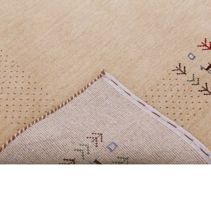 Beige Tribal Center Medallion Hand Loomed Wool Area Rug - The Rug Decor