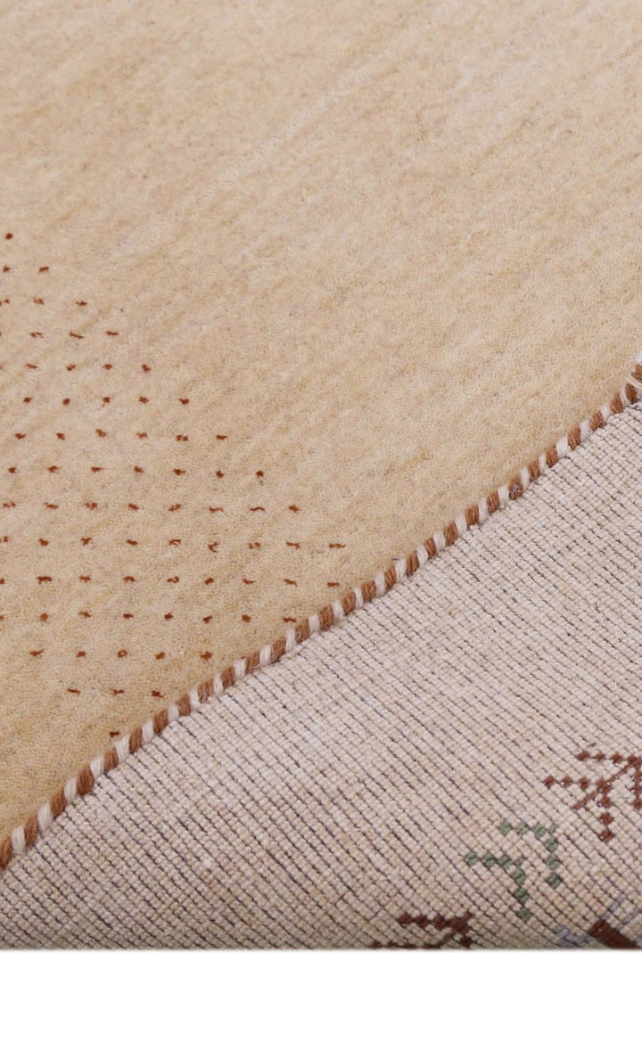 Beige Tribal Center Medallion Hand Loomed Wool Area Rug - The Rug Decor