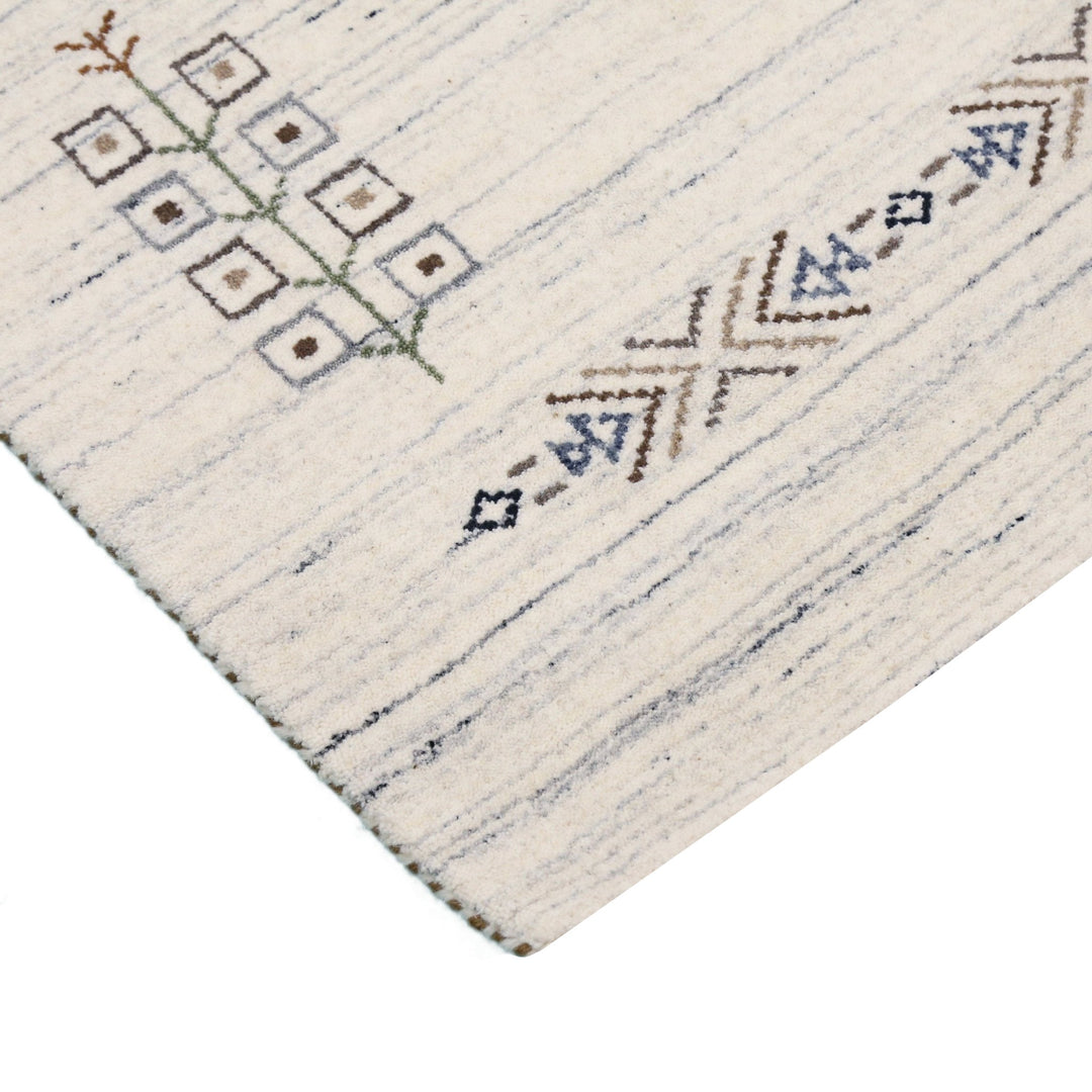 Beige Tribal Center Medallion Hand Loomed Wool Rug - The Rug Decor