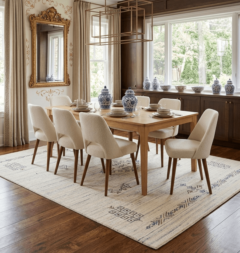 Beige Tribal Center Medallion Hand Loomed Wool Rug - The Rug Decor