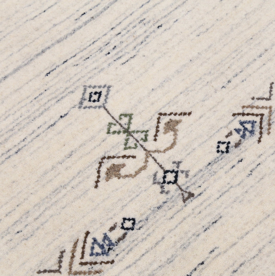 Beige Tribal Center Medallion Hand Loomed Wool Rug - The Rug Decor