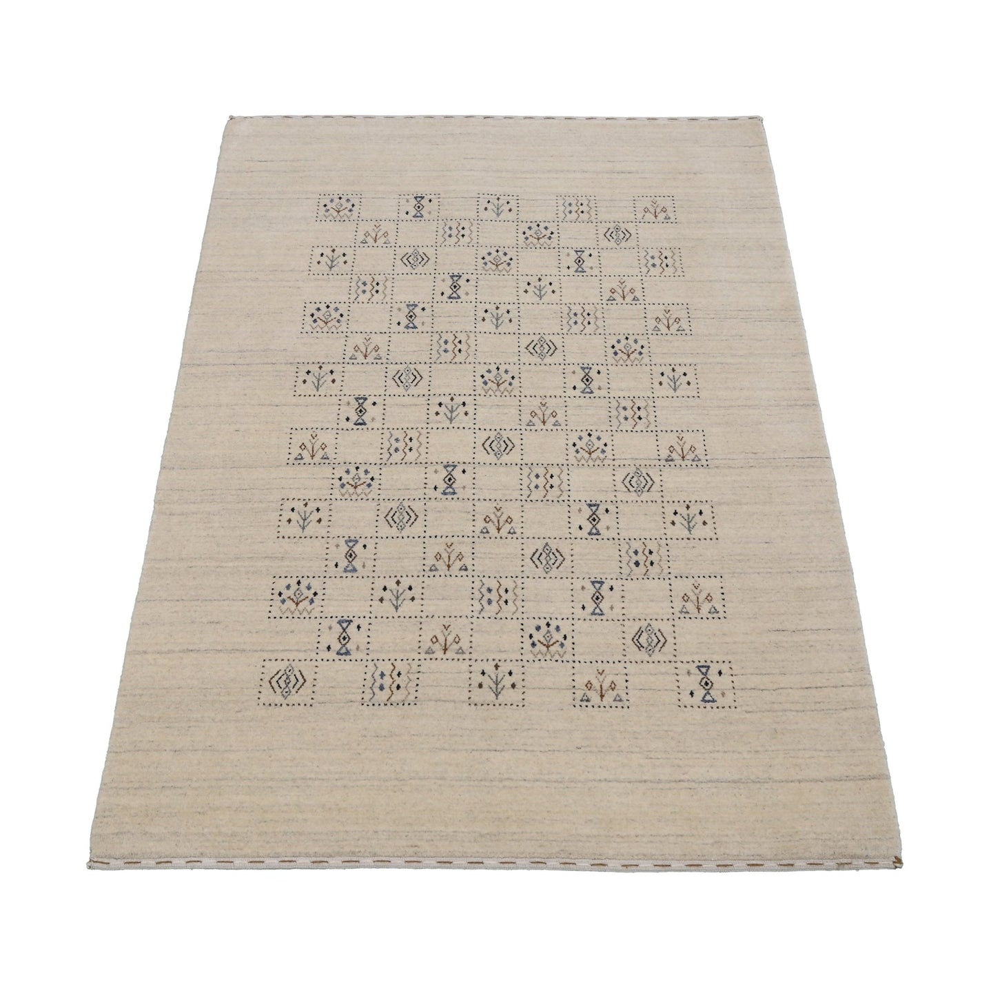 Beige Tribal Design Hand Loomed Wool Area Rug - The Rug Decor