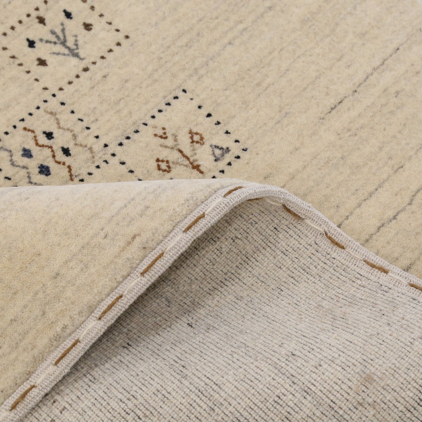Beige Tribal Design Hand Loomed Wool Area Rug - The Rug Decor