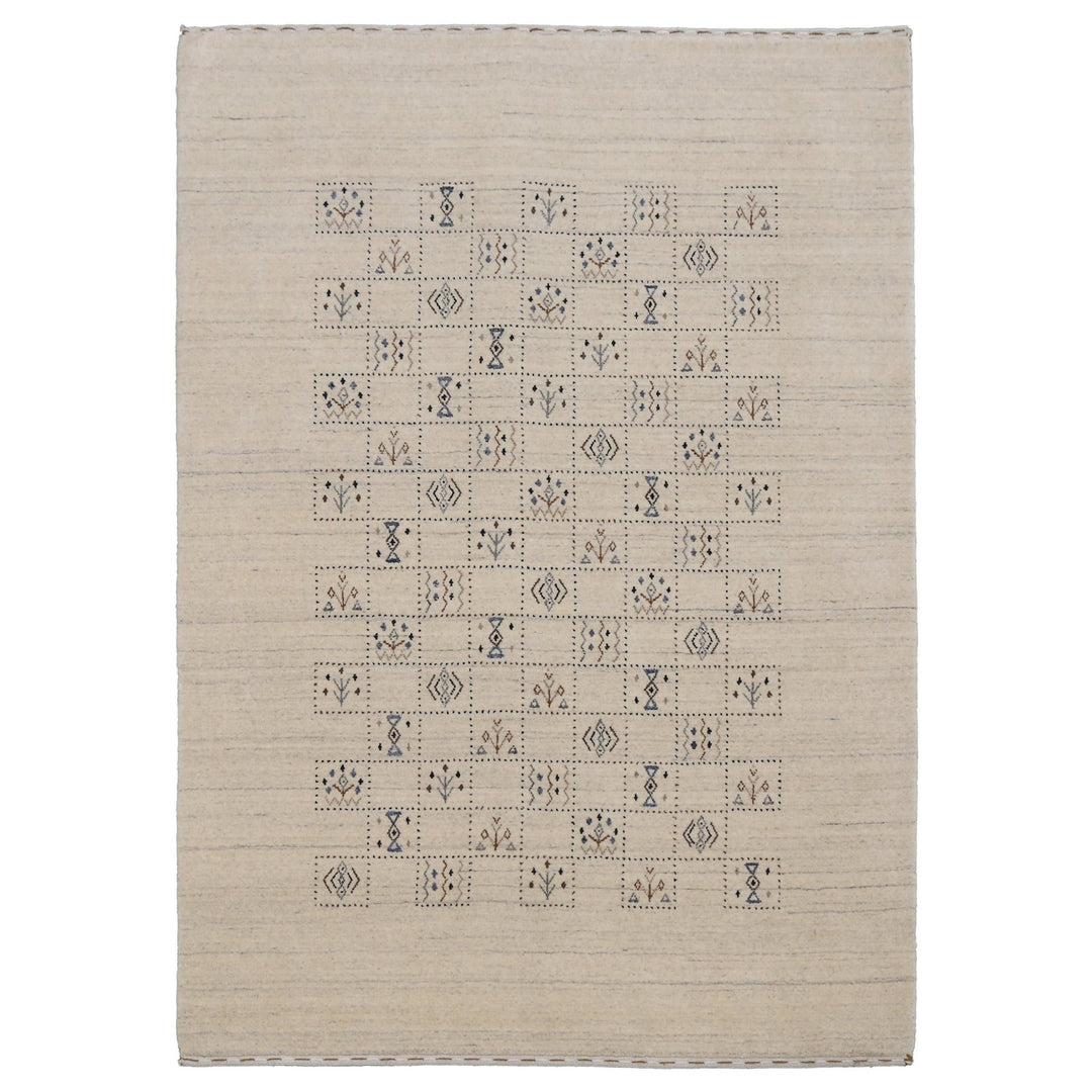 Beige Tribal Design Hand Loomed Wool Area Rug - The Rug Decor