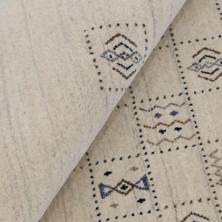 Beige Tribal Design Hand Loomed Wool Area Rug - The Rug Decor