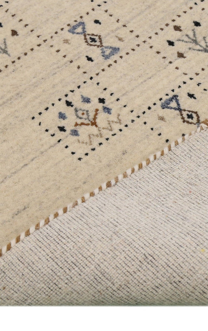 Beige Tribal Design Hand Loomed Wool Area Rug - The Rug Decor