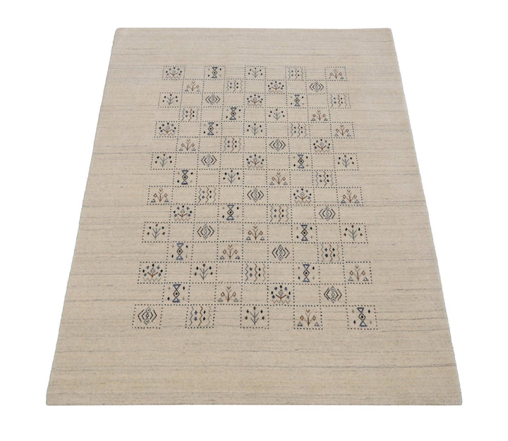 Beige Tribal Design Hand Loomed Wool Area Rug - The Rug Decor