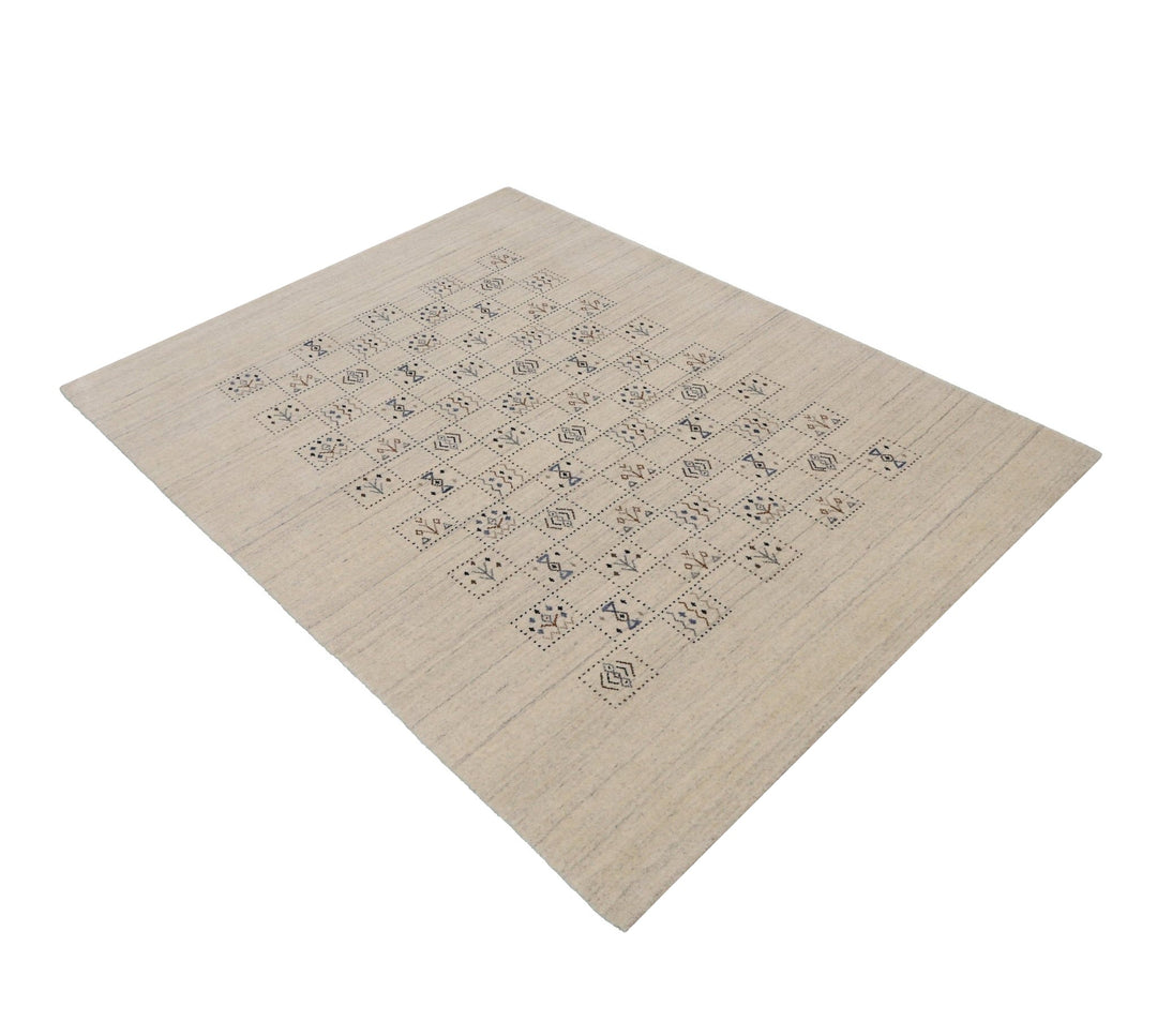 Beige Tribal Design Hand Loomed Wool Area Rug - The Rug Decor