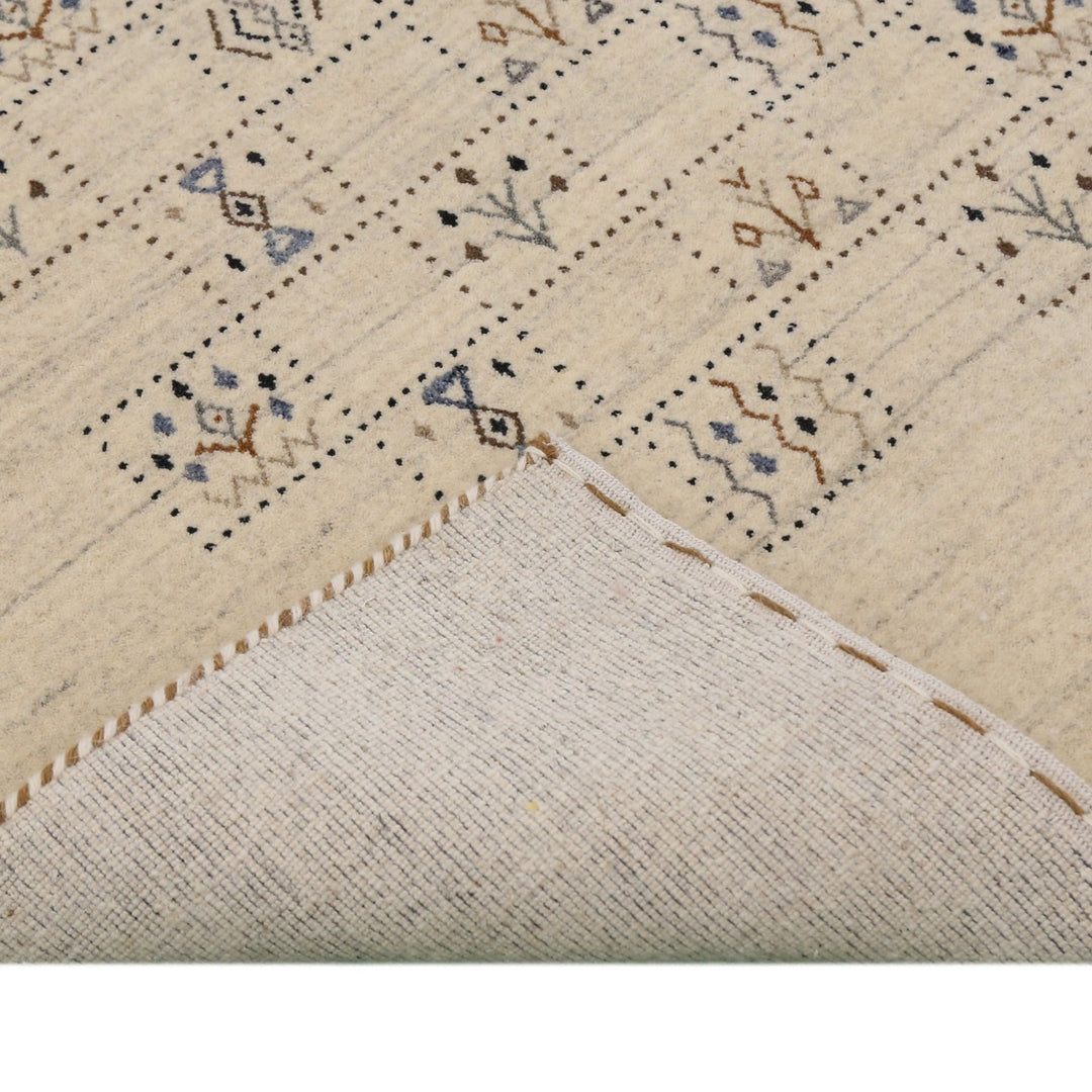 Beige Tribal Design Hand Loomed Wool Area Rug - The Rug Decor