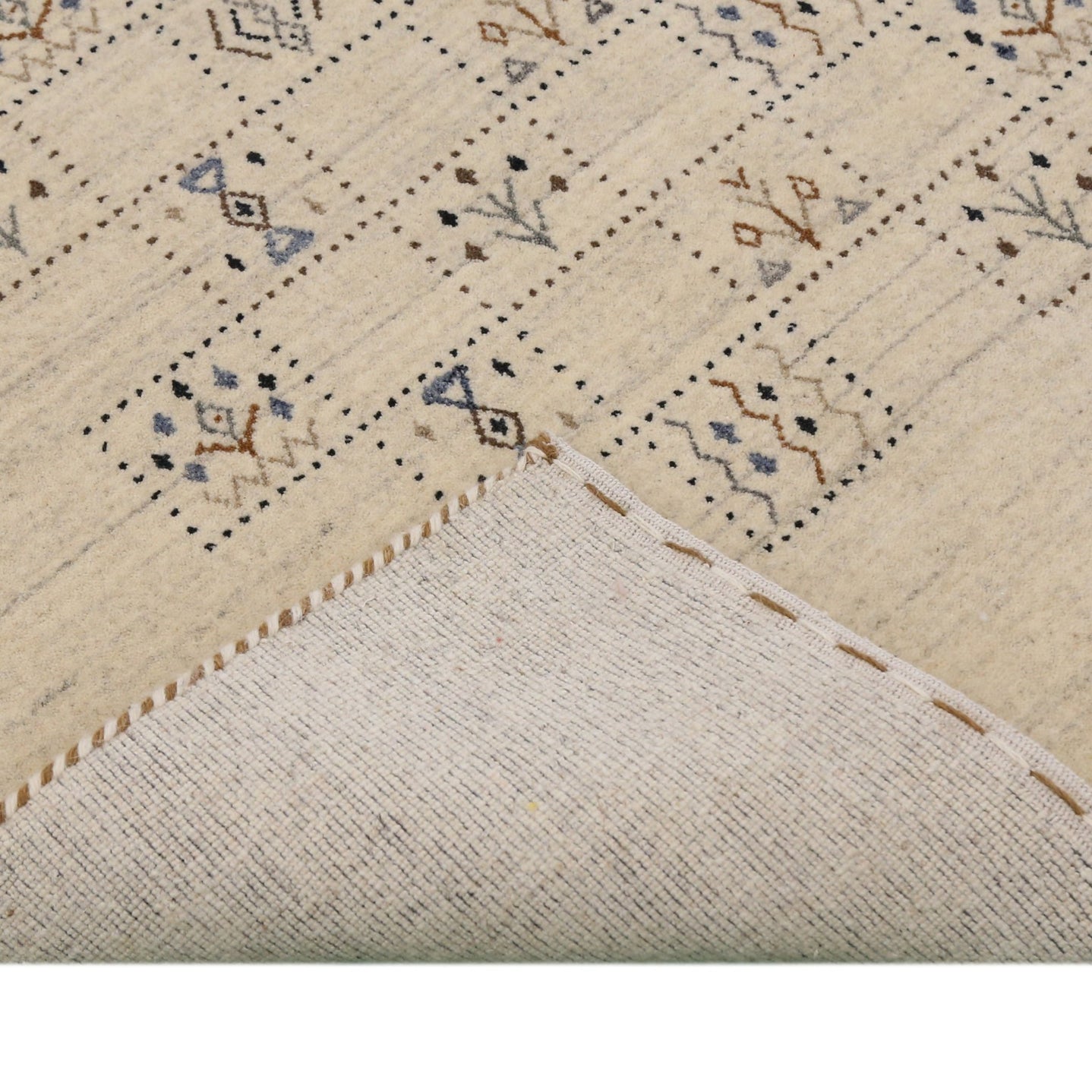 Beige Tribal Design Hand Loomed Wool Area Rug - The Rug Decor