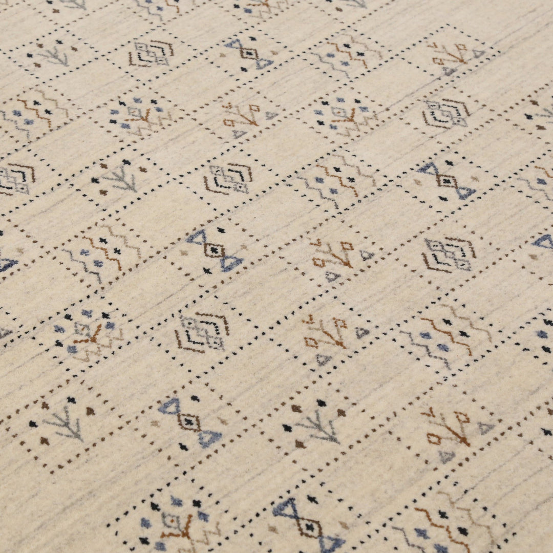 Beige Tribal Design Hand Loomed Wool Area Rug - The Rug Decor