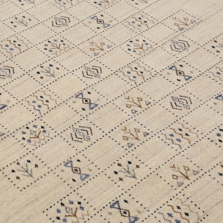 Beige Tribal Design Hand Loomed Wool Area Rug - The Rug Decor