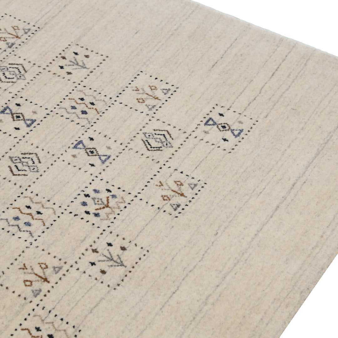 Beige Tribal Design Hand Loomed Wool Area Rug - The Rug Decor