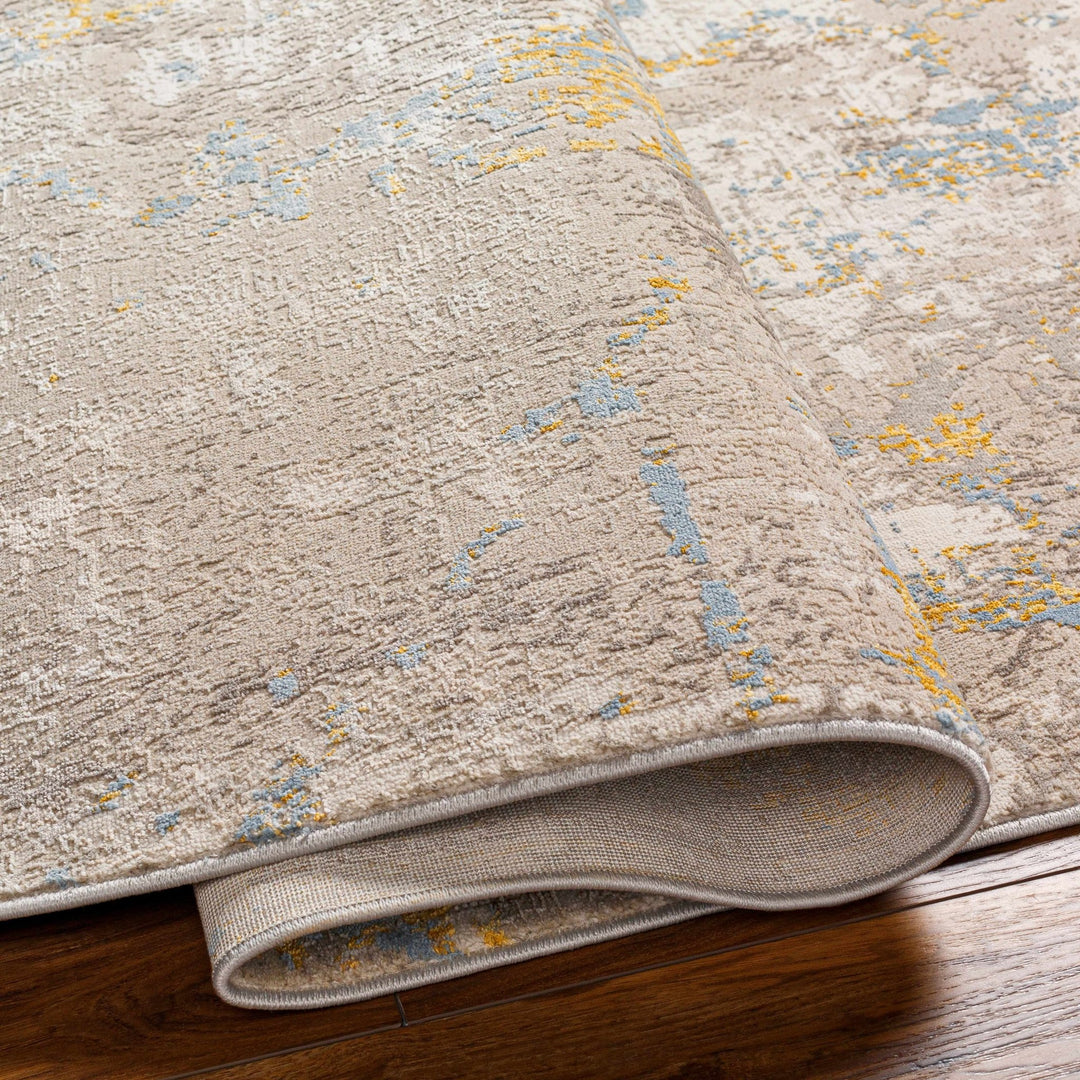 Bella Modern Abstract Design Beige And Gray Rug - The Rug Decor