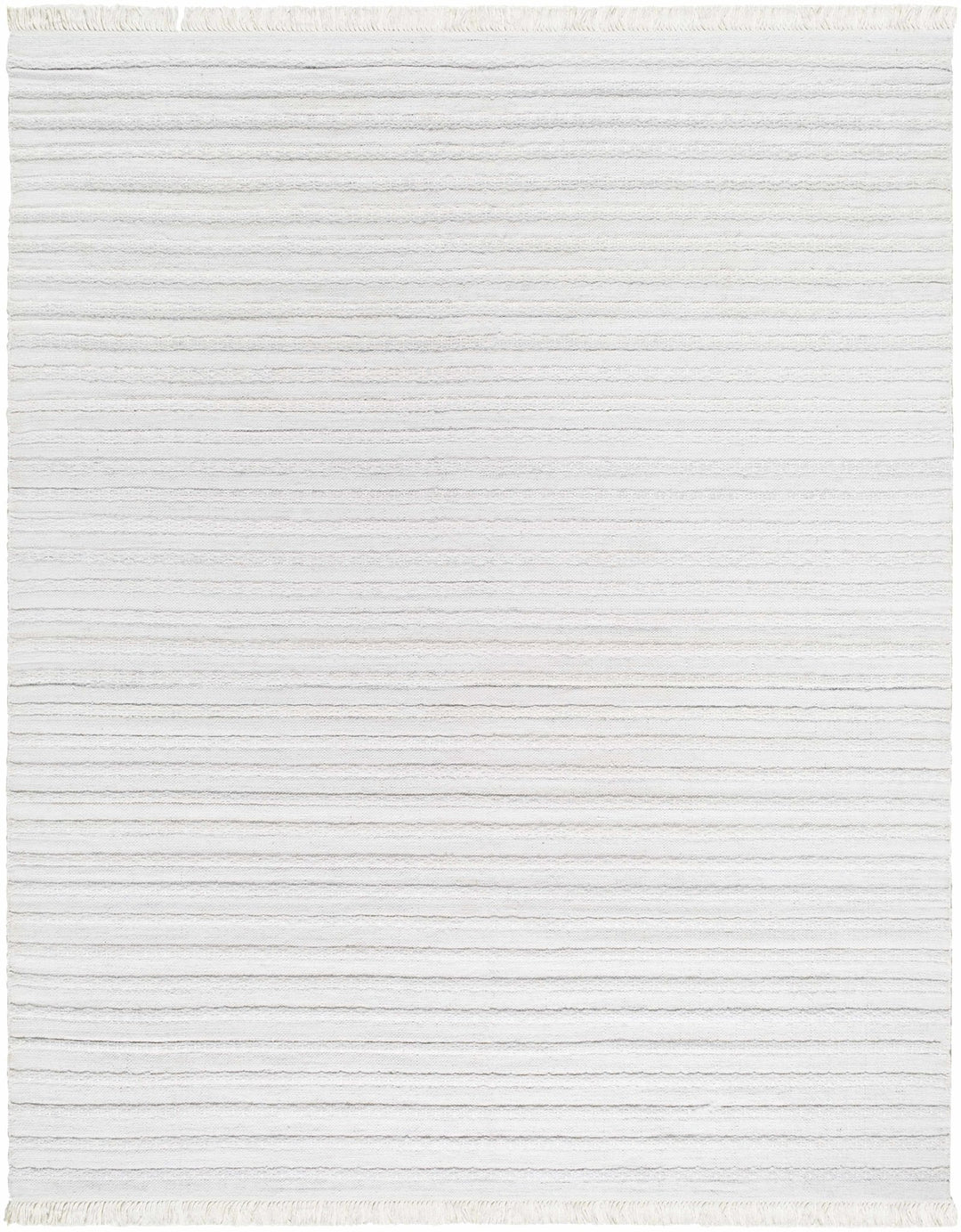Benek Modern Stripe Pattern Silver Hand Woven Area Rug - The Rug Decor