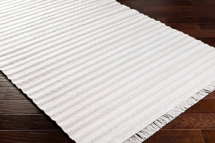 Benek Modern Stripe Pattern Silver Hand Woven Area Rug - The Rug Decor