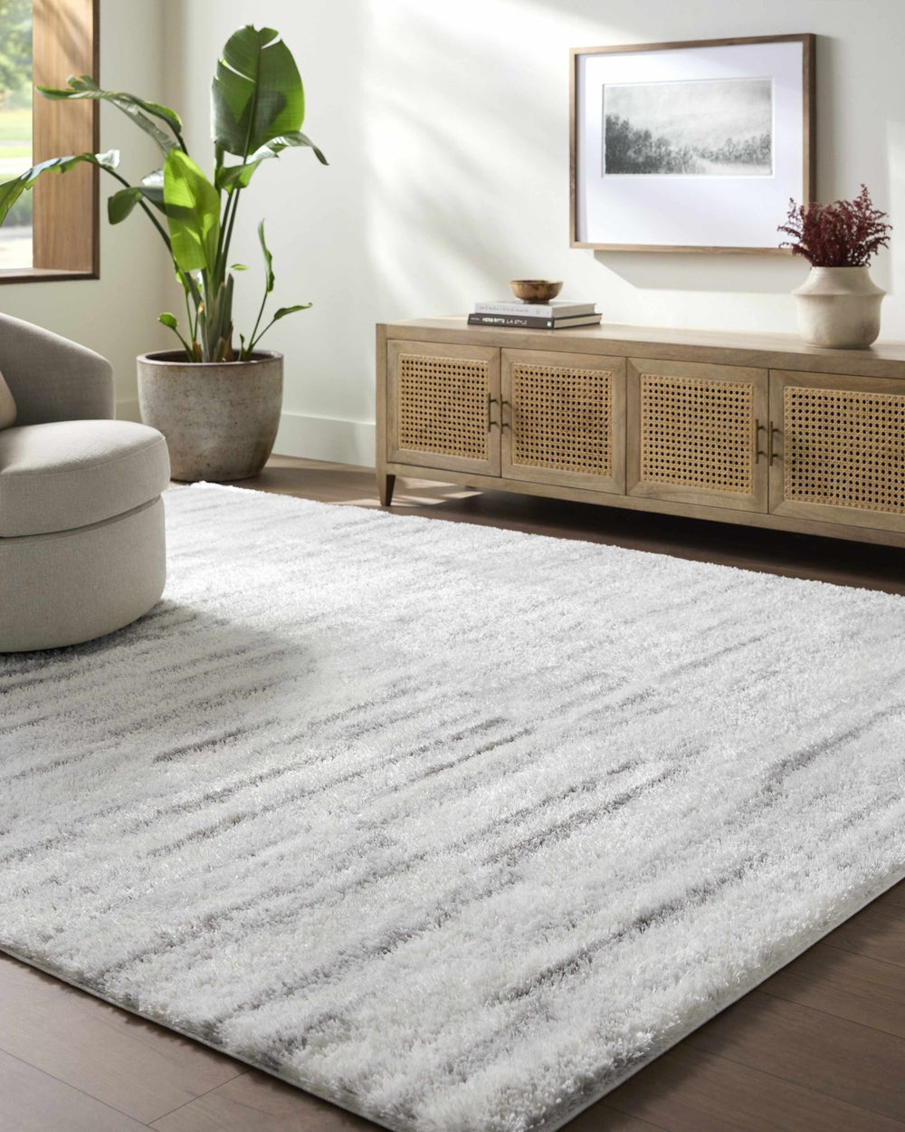 Benjen Contemporary Abstract Gray Rug - The Rug Decor