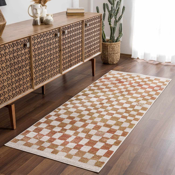 Benjy Contemporary Geometrical Brown And Cream Rug - The Rug Decor
