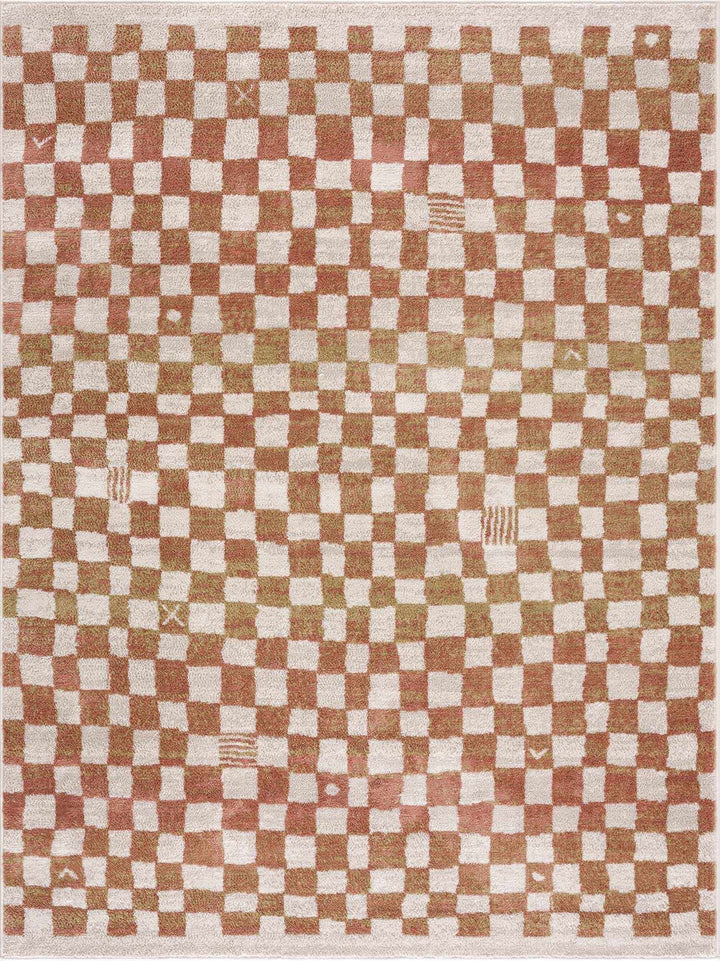 Benjy Contemporary Geometrical Brown And Cream Rug - The Rug Decor