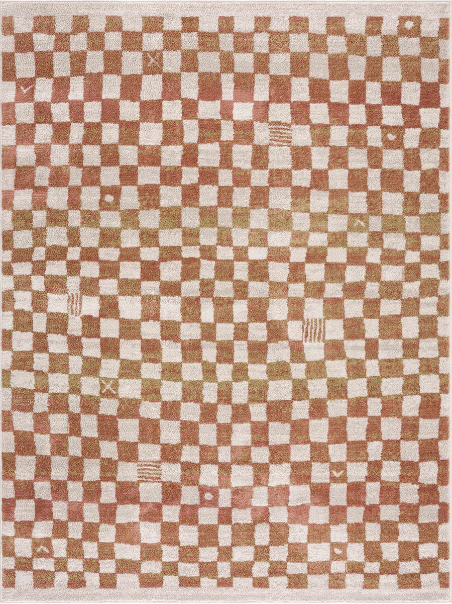 Benjy Contemporary Geometrical Brown And Cream Rug - The Rug Decor