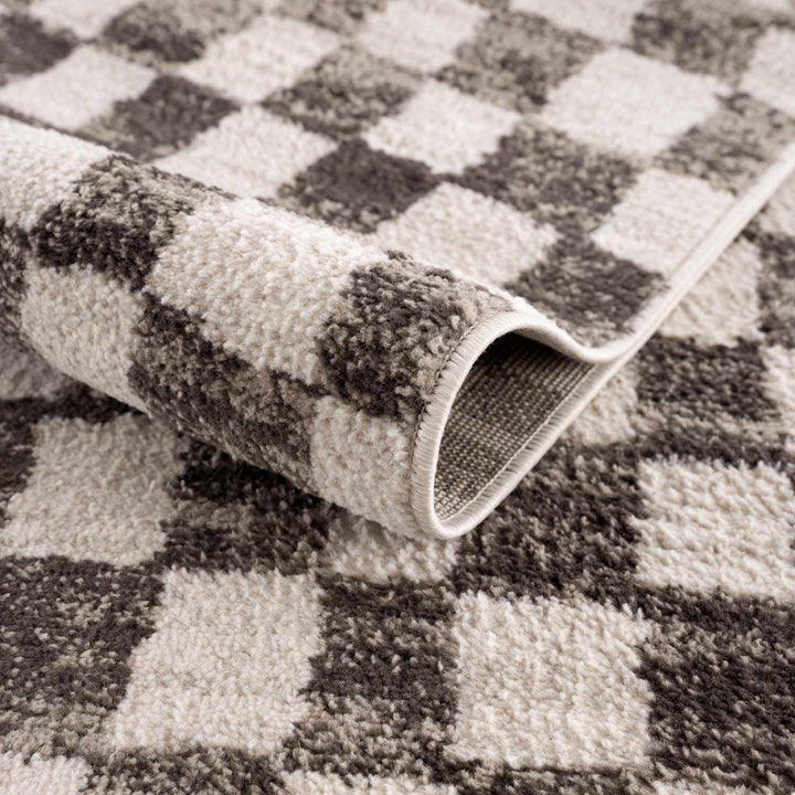 Benjy Modern Geometrical Beige And Charcoal Rug - The Rug Decor