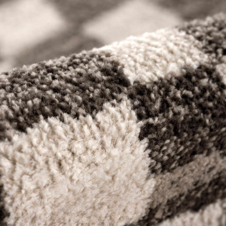 Benjy Modern Geometrical Beige And Charcoal Rug - The Rug Decor