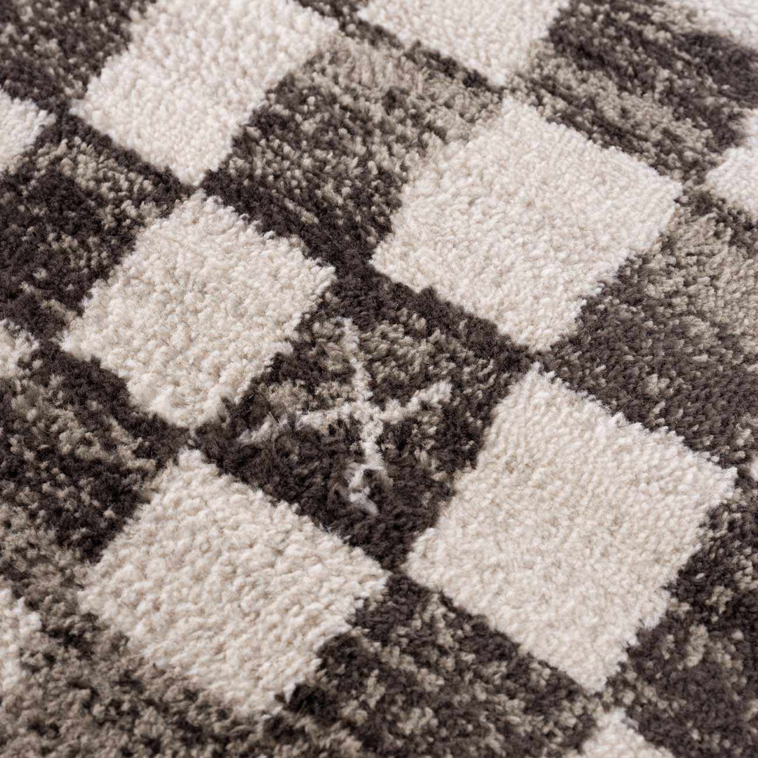 Benjy Modern Geometrical Beige And Charcoal Rug - The Rug Decor
