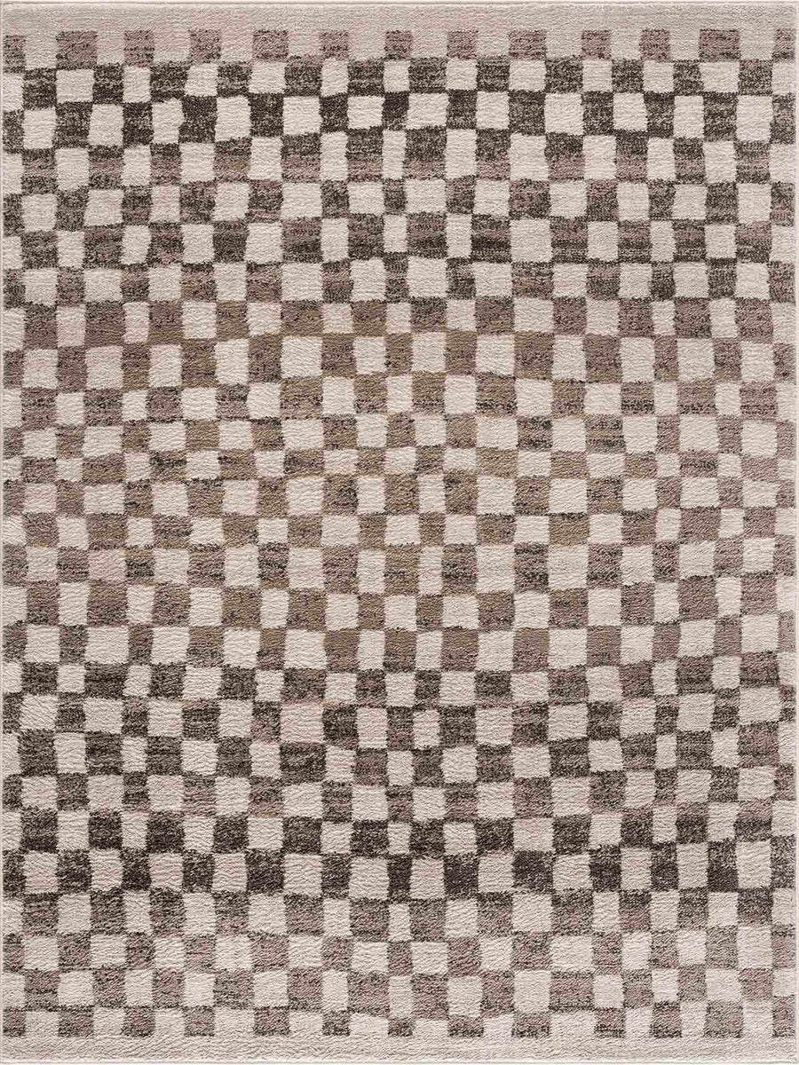 Benjy Modern Geometrical Beige And Charcoal Rug - The Rug Decor