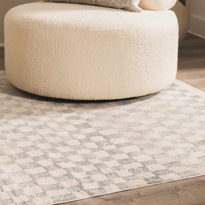 Benjy Modern Geometrical Gray And Beige Area Rug - The Rug Decor