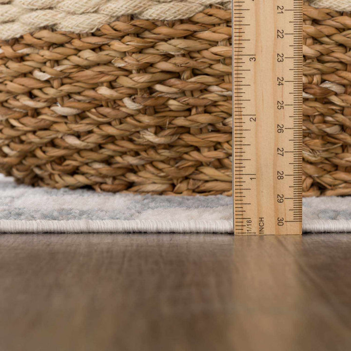 Benjy Modern Geometrical Gray And Beige Area Rug - The Rug Decor