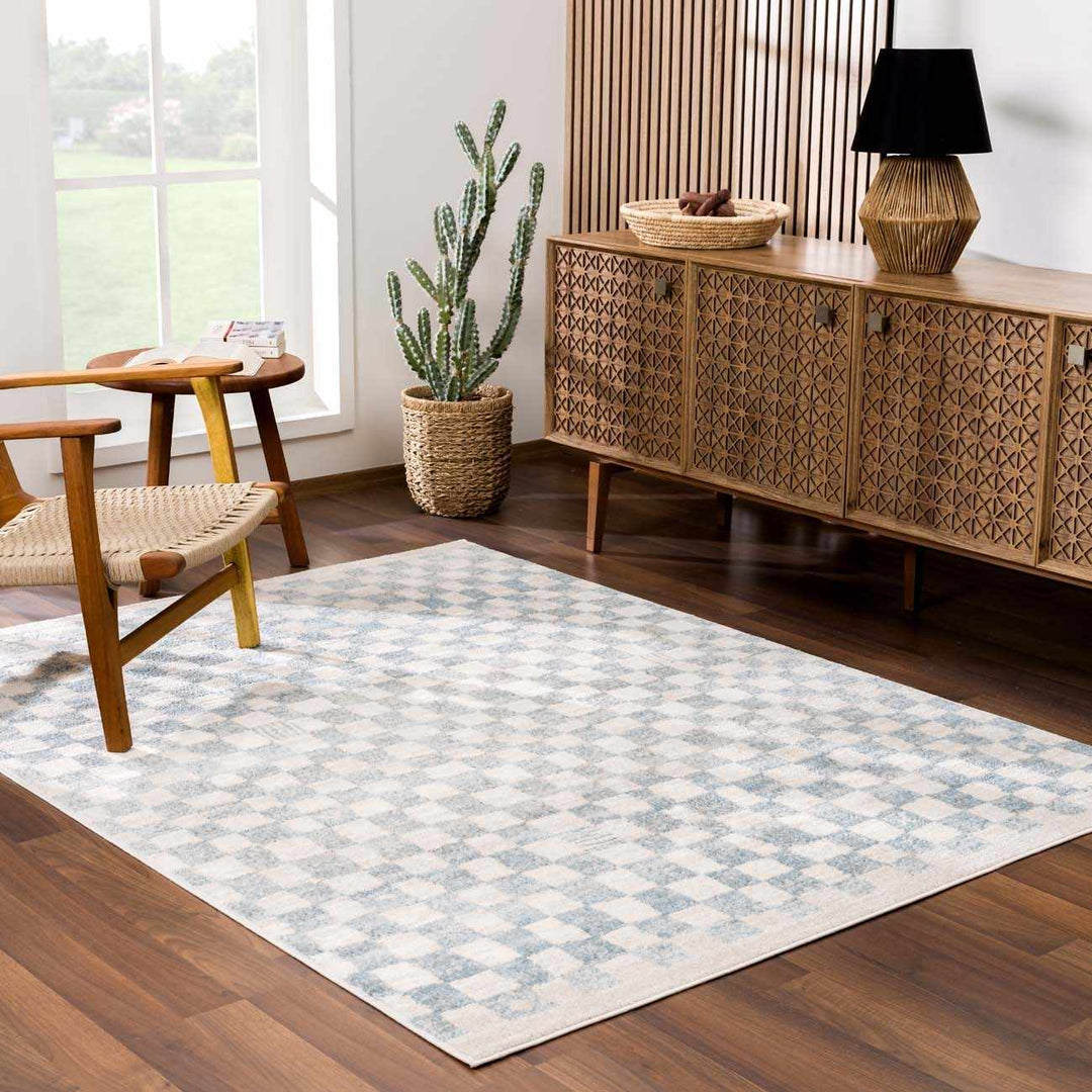 Benjy Modern Geometrical Gray And Beige Area Rug - The Rug Decor