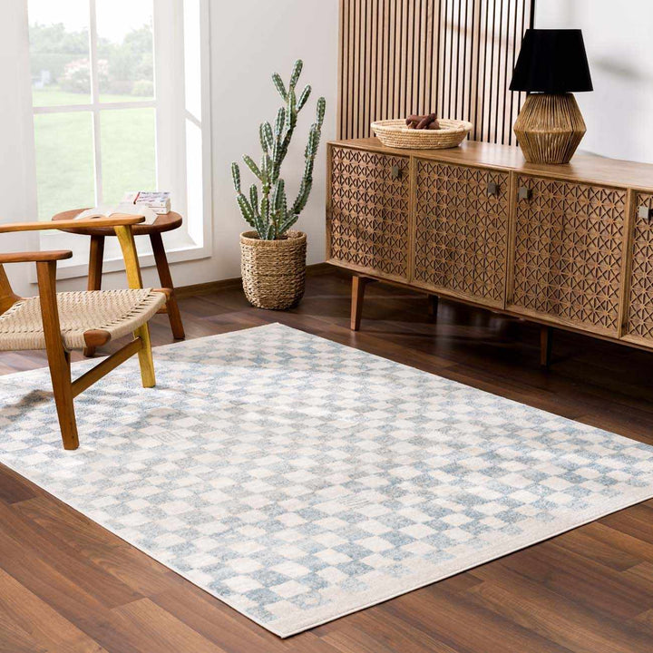 Benjy Modern Geometrical Gray And Beige Area Rug - The Rug Decor