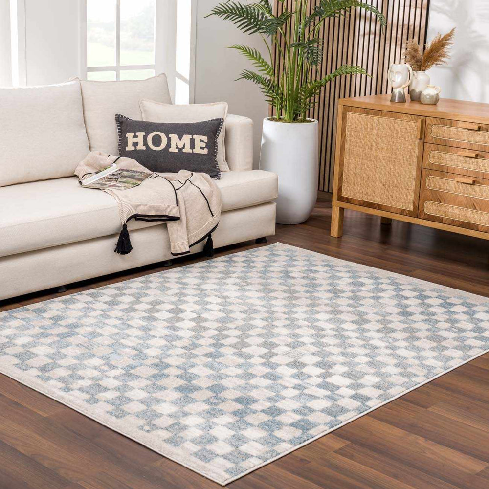 Benjy Modern Geometrical Gray And Beige Area Rug - The Rug Decor