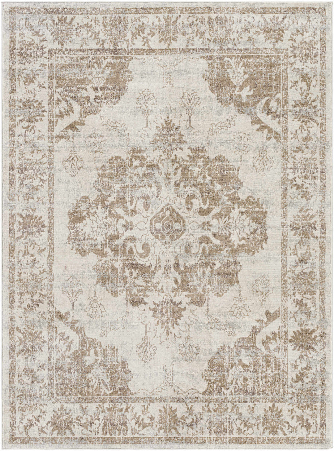 Benkelman Traditional Style Ivory And Beige Area Rug