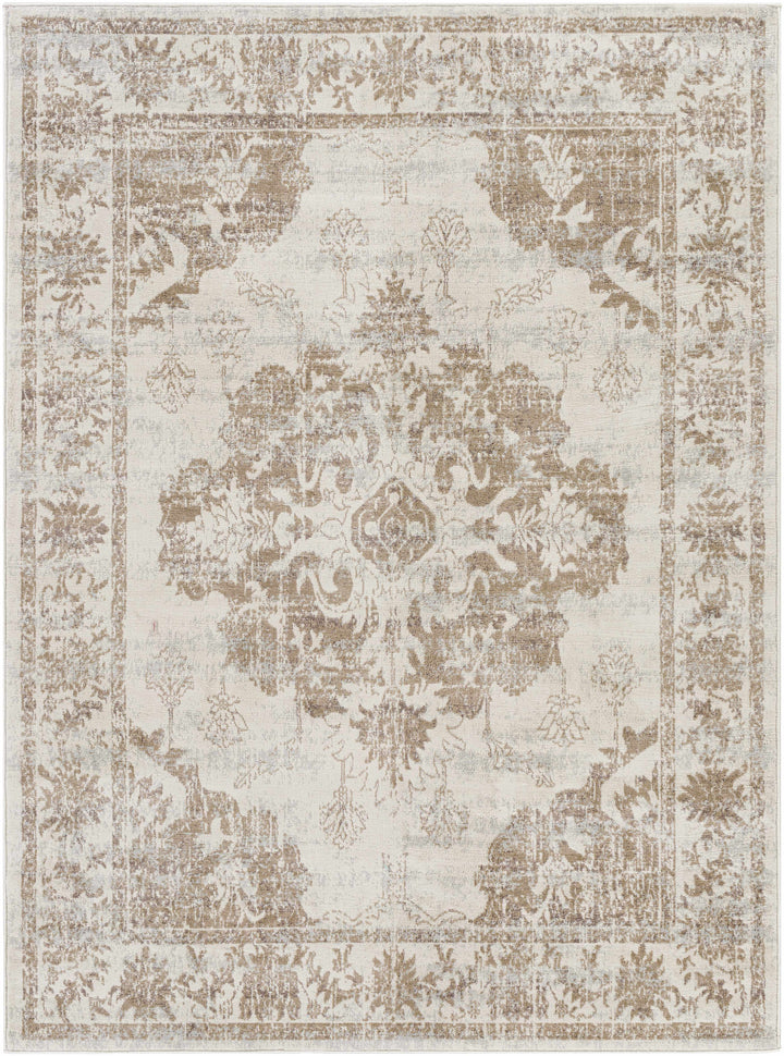 Benkelman Traditional Style Ivory And Beige Area Rug