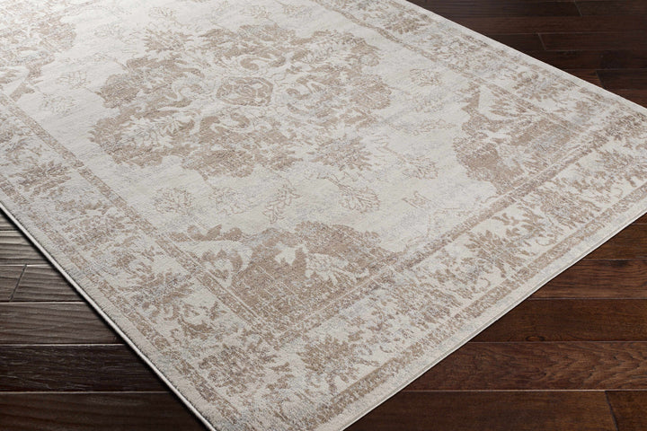 Benkelman Traditional Style Ivory And Beige Area Rug