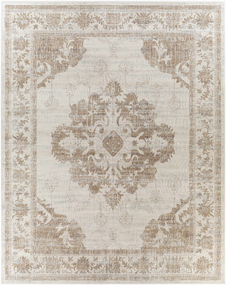 Benkelman Traditional Style Ivory And Beige Area Rug