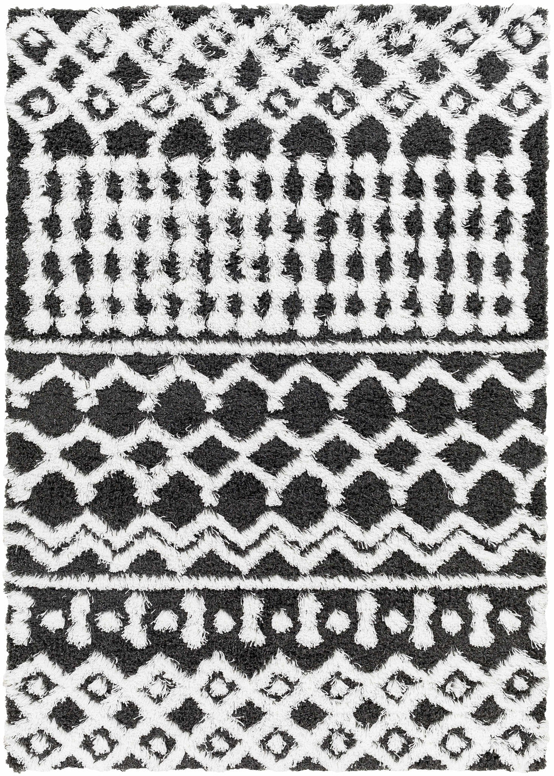 Bente Black And White Contemporary Area Rug
