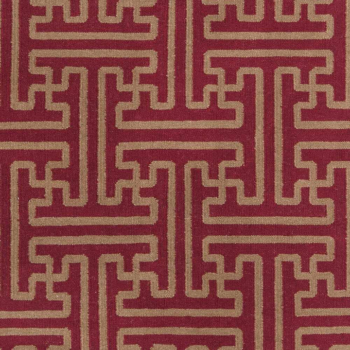 Bentonville Contemporary Style Maroon Hand Woven Wool Area Rug - The Rug Decor