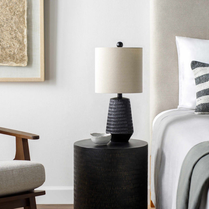Berehomet Southwestern Black Linen Table Lamp - The Rug Decor
