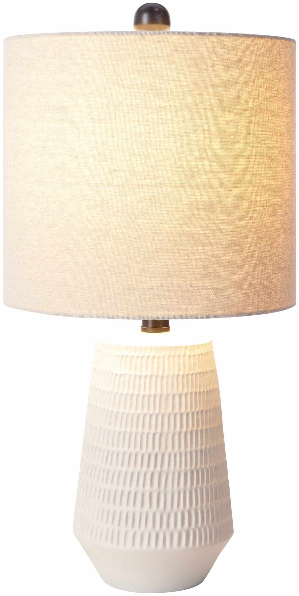 Berehomet Southwestern White Linen Table Lamp - The Rug Decor