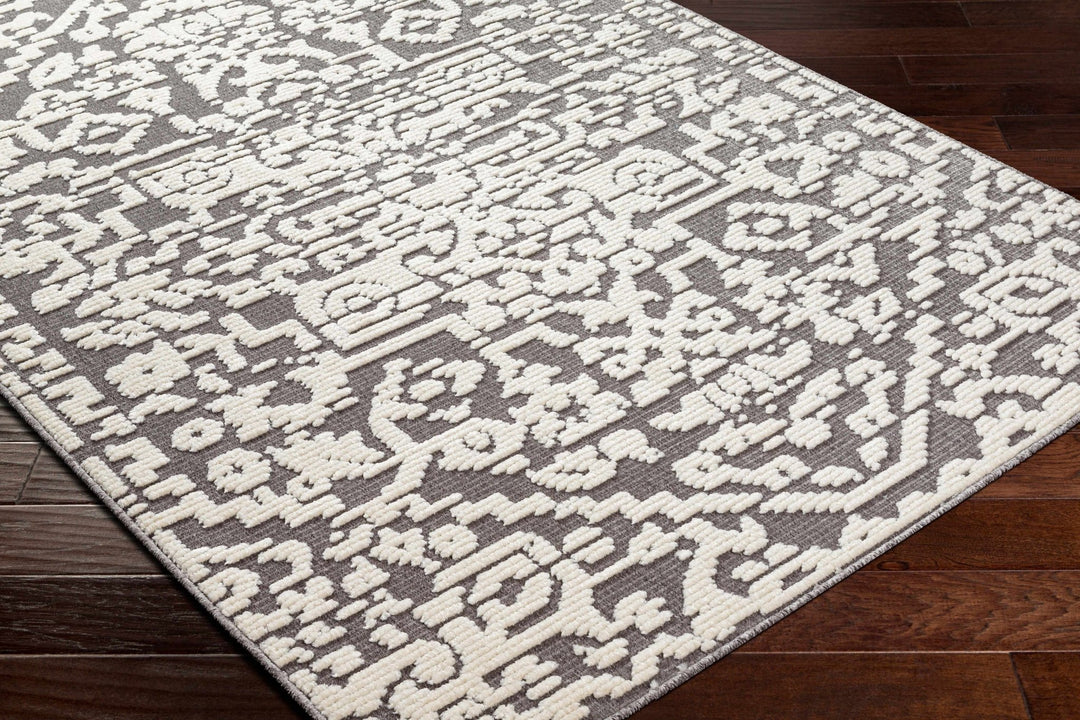 Beren Traditional Gray And Ivory Area Rug - The Rug Decor