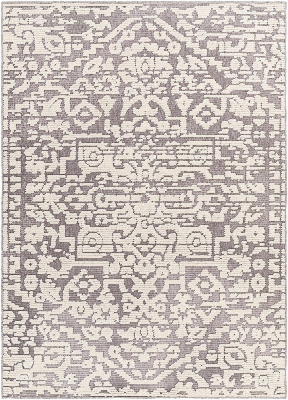Beren Traditional Gray And Ivory Area Rug - The Rug Decor