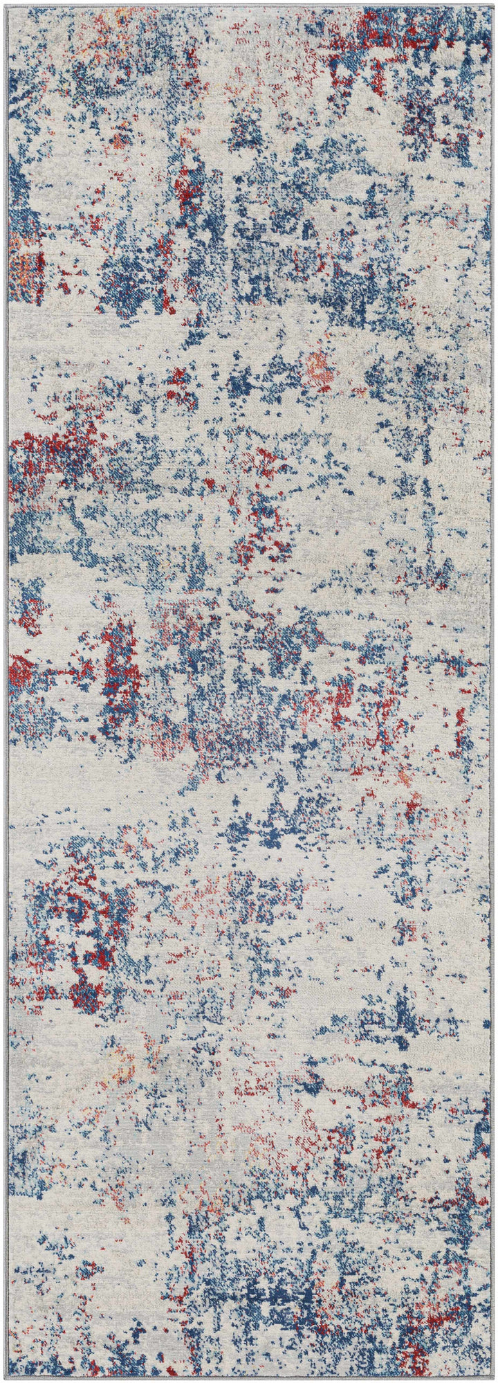 Bergvliet Modern Abstract Design Ivory And Blue Area Rug