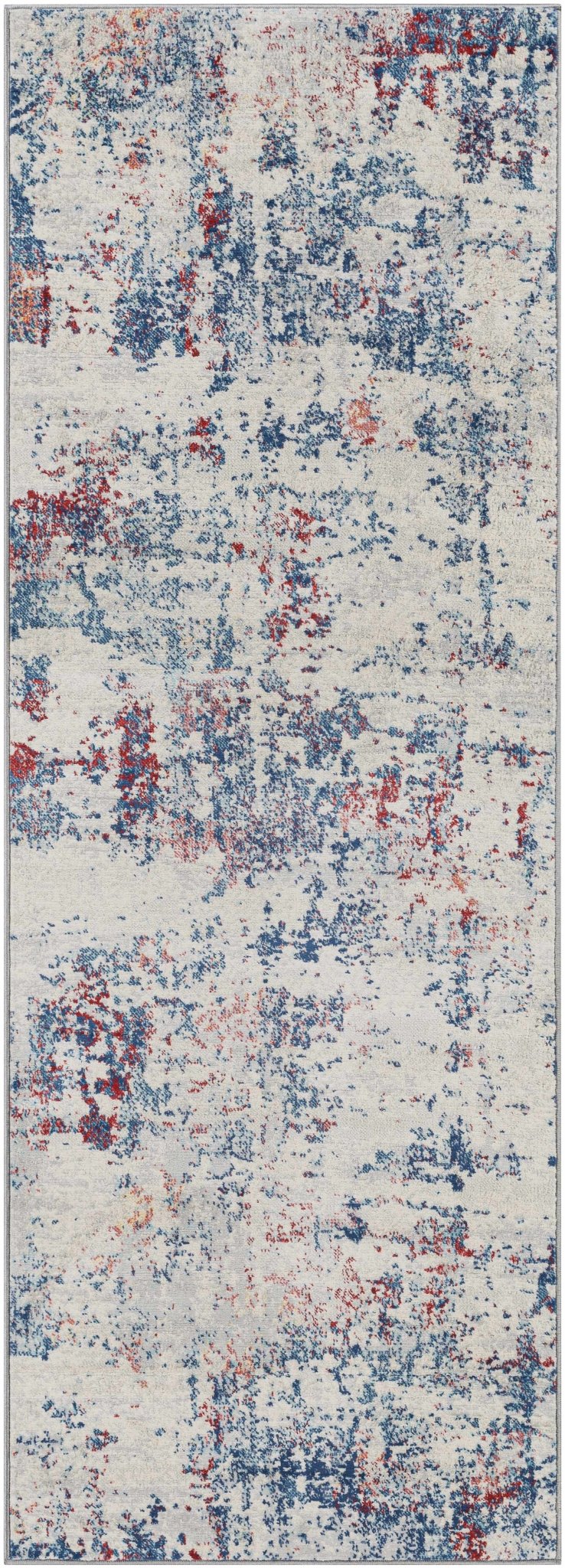 Bergvliet Modern Abstract Design Ivory And Blue Area Rug - The Rug Decor
