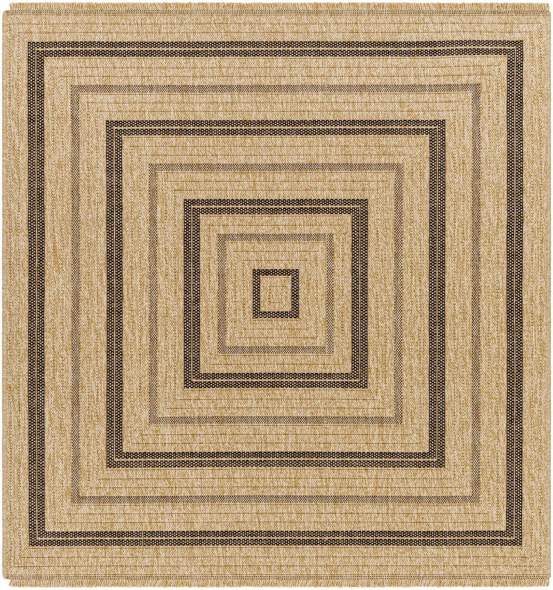 Beril Modern Style Tan And Charcoal Rug - The Rug Decor