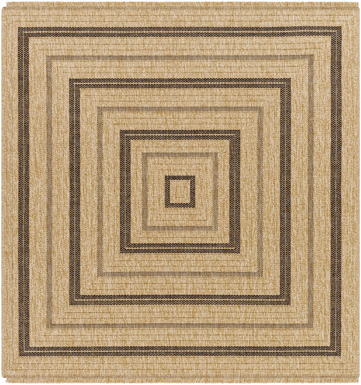 Beril Modern Style Tan And Charcoal Rug - The Rug Decor