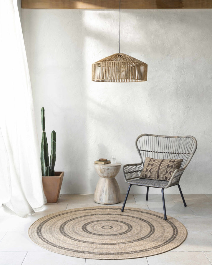 Beril Modern Style Tan And Charcoal Rug - The Rug Decor