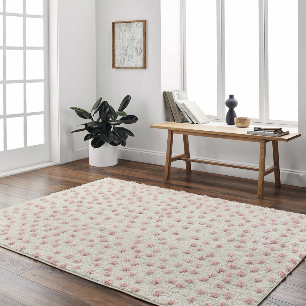 Bernt Pink And Beige Contemporary Style Area Rug - The Rug Decor