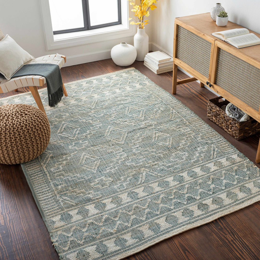 Berowra Modern Blue And Beige Hand Woven Area Rug